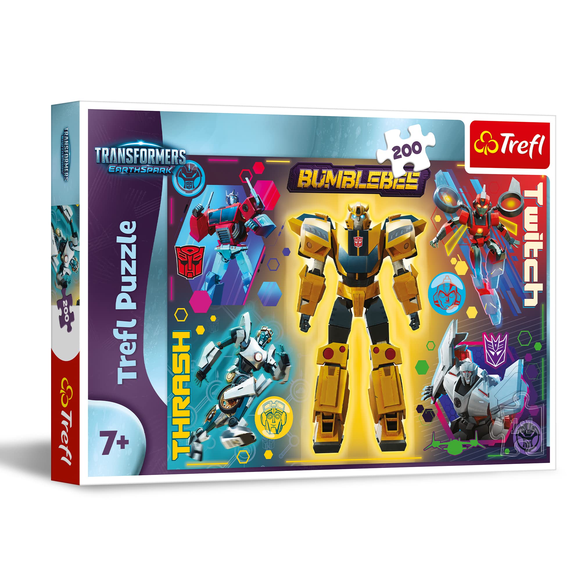 Trefl Transformers Red 200 Piece Jigsaw Puzzle Transformers 19"x13" Print, DIY Puzzle, Creative Fun, Classic Jigsaw for Adults and Children from 7 Years Old