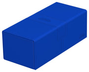 Ultimate Guard Twin Flip'n'Tray 266+, Deck Case for 266 Double-Sleeved TCG Cards + Dice Tray, Blue, Independent Magnetic Closure & Microfiber Inner Lining
