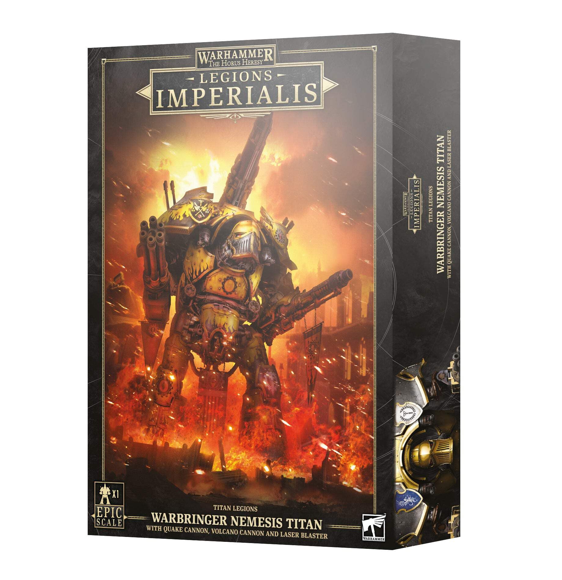 Games Workshop - Warhammer - Legions Imperialis - Warbringer Nemesis Titan with Quake Cannon, Volcano Cannon and Laser Blaster [Epic Scale]