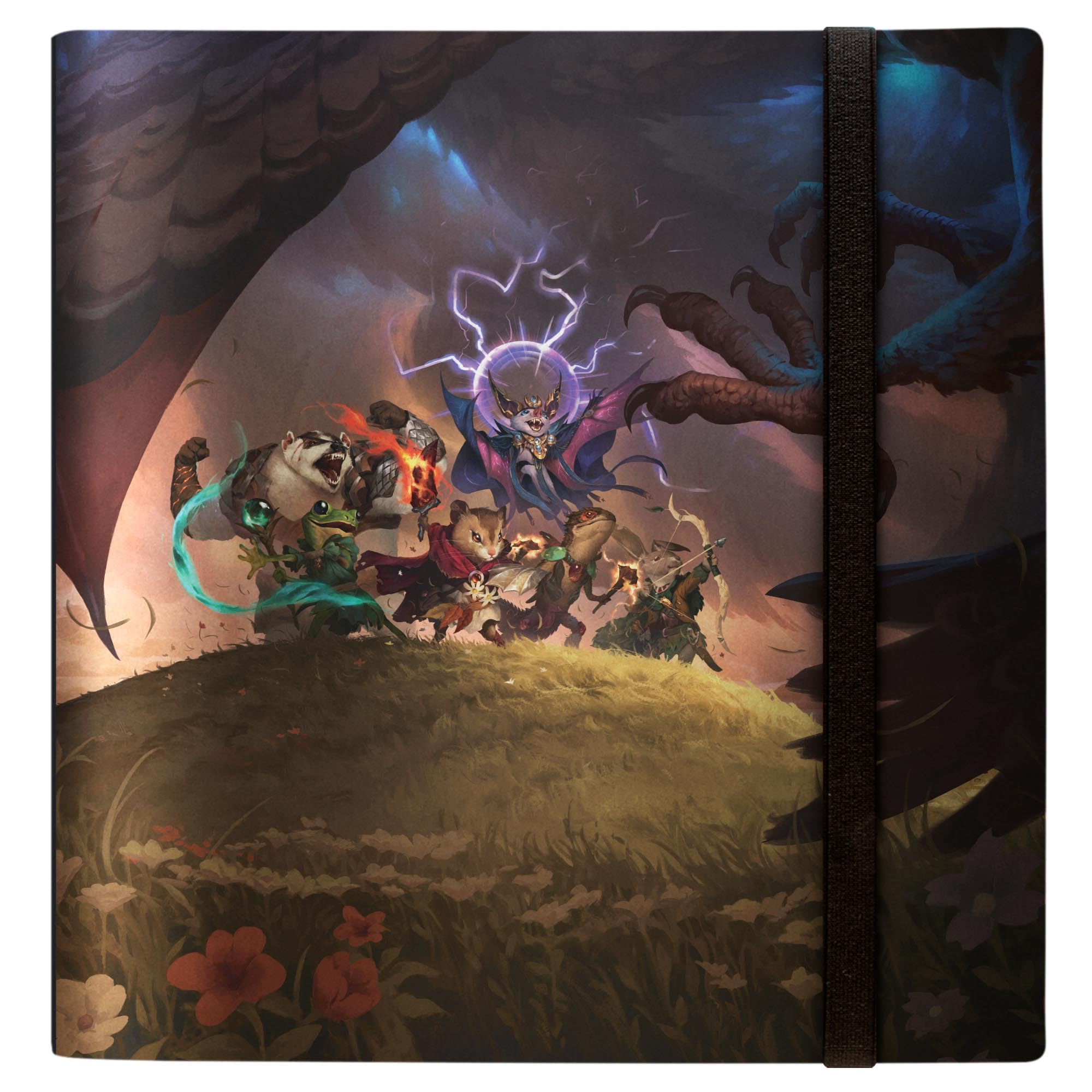 Ultra PRO 12-Pocket PRO-Binder for Magic: The Gathering - Bloomburrow Party Faceoff Against Dragonhawk Artwork, Holds 480 Pokemon Cards, Football Cards, Elastic Strap Closure, Side-loading Pockets