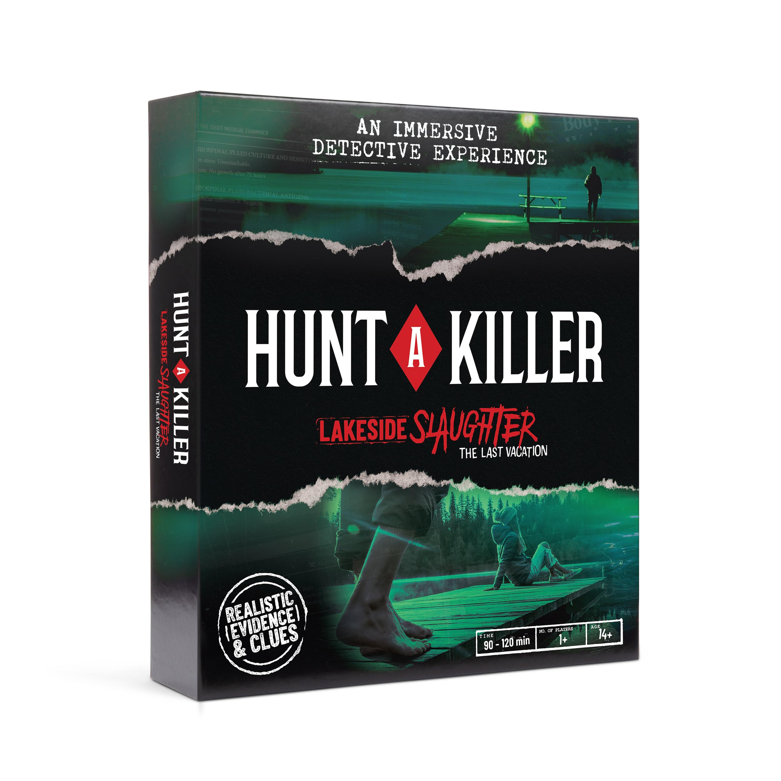 Hunt A Killer: Lakeside Slaughter – Immersive Murder Mystery Game for Fans of Interactive Crime Solving, 90–120 Min Playtime, 1+ Players, Ages 14+