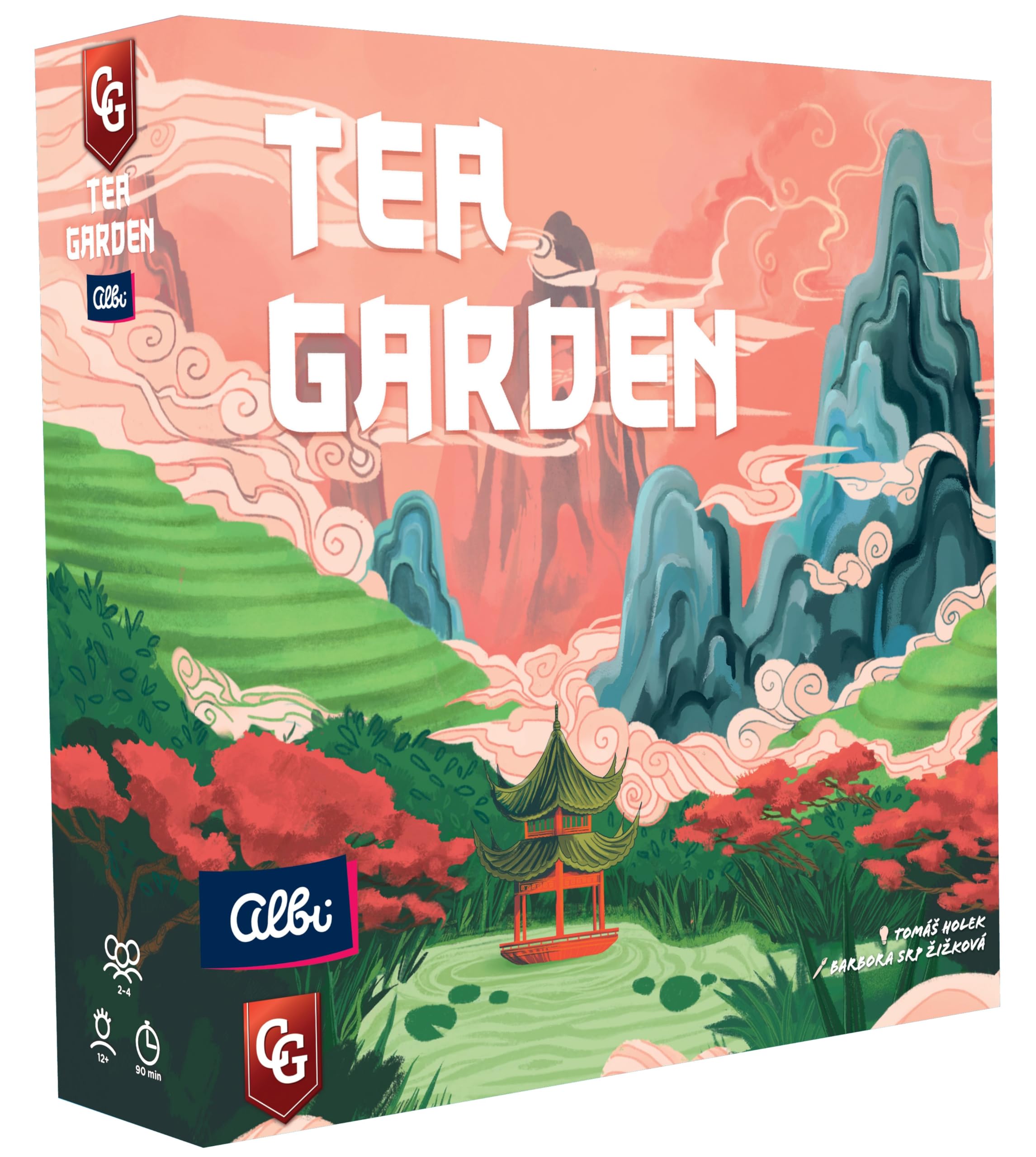 Capstone Games Tea Garden, Beautiful and Artistic Deck Building & Hand Management Board Game, 2-4 Players, 90 Minutes, Ages 14+