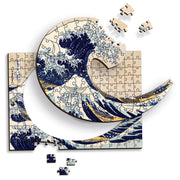 Trefl The Great Wave Off Kanagawa - Hokusai Katsushika 200 Jigsaw Puzzle Wood Craft Irregular Shapes, 5 Special Puzzles, Famous Paintings, Creative Fun for Adults and Children from 9 Years Old