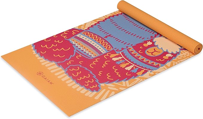 Llama Friends - Gaiam Kids Yoga Mat Exercise Mat, Yoga for Kids with Fun Prints - Playtime for Babies, Active & Calm Toddlers and Young Children (60" L x 24" W x 3mm Thick)