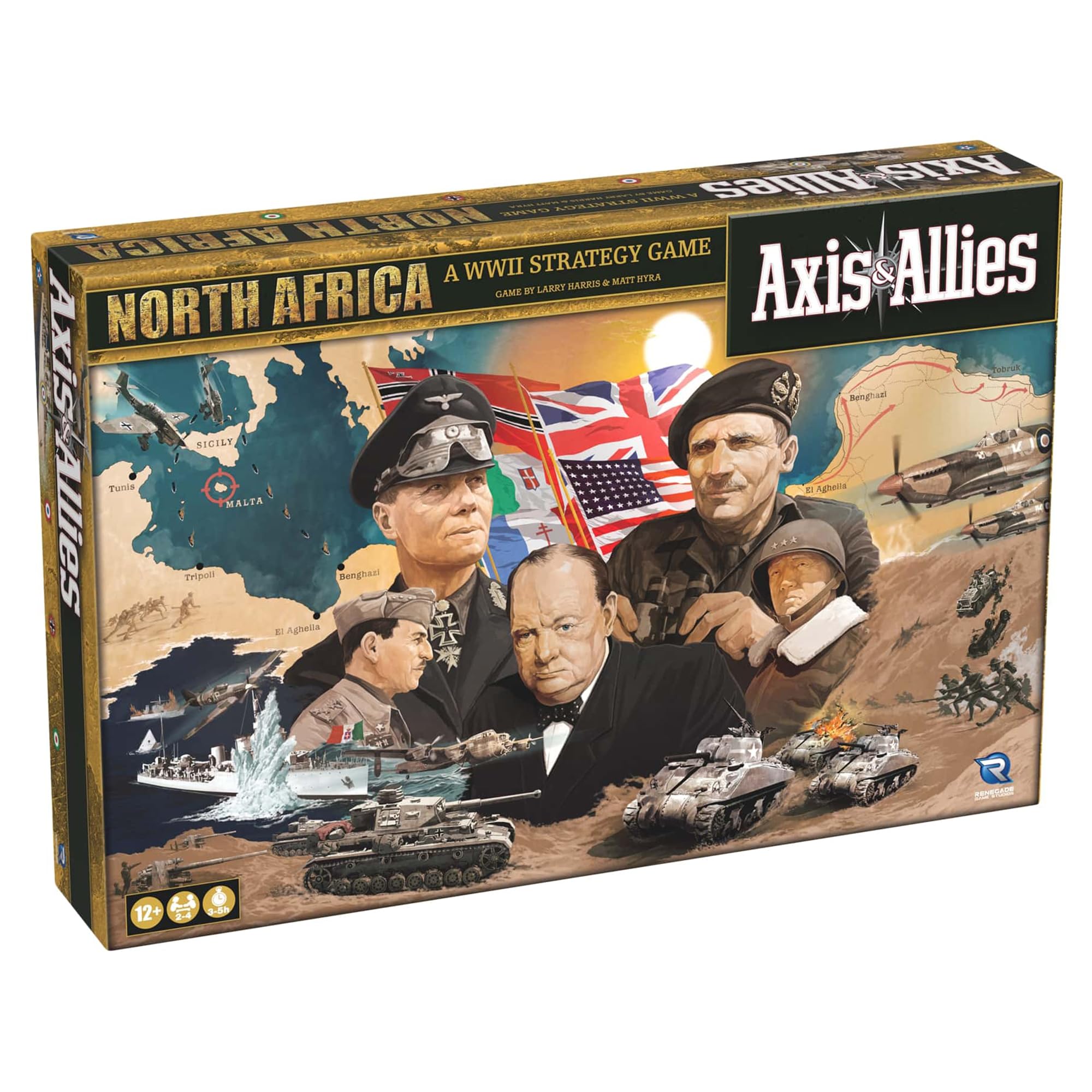Renegade Game Studios: Axis & Allies: North Africa - 2-4 Players - Ages 12+ 3 Hours Playing time - New Setting for Axis & Allies Over 250+ Plastic Miniatures