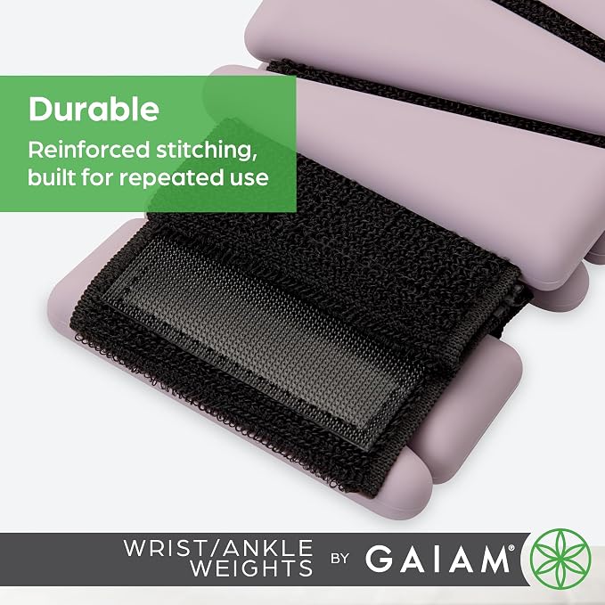 Gaiam Flex Wrist & Ankle Weights 2Lb Pair - Dusty Pink