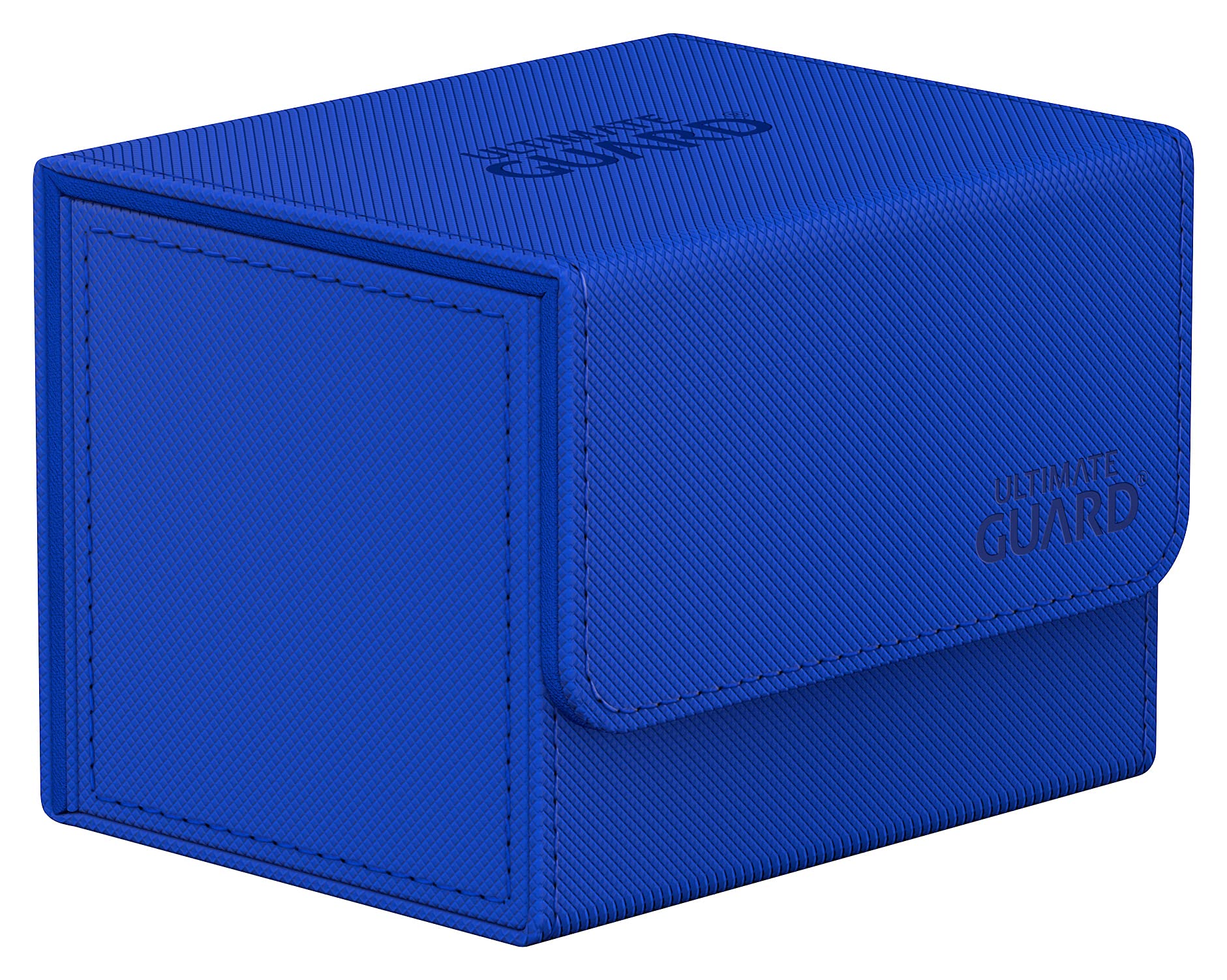 Ultimate Guard Sidewinder 100+, Deck Box for 100 Double-Sleeved TCG Cards, Blue, Magnetic Closure & Microfiber Inner Lining for Secure Storage