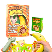 Scrungo Games Monkey Mayhem Fun Card Game –A Game of Champs, chumps, and Chimps!| Hilarious Strategy Game for 2-8 Players, Ages 10+ | Includes 107 Cards, Banana & Wrench
