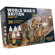 The Army Painter Historical: WWII British Paint Set, 20 x 18 ml Warpaints Fanatic: 14 Acrylic, 4 Washes, 1 Effect & 1 Metallic, Miniature Paint for British Armed Forces