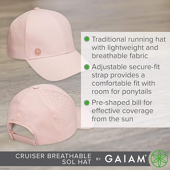 Gaiam Cruiser Breathable Sol Hat Blush