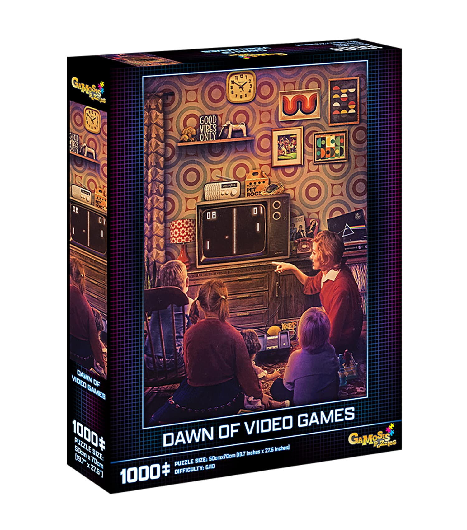 Mchezo Pinball Invasion Jigsaw Puzzle, 1000-Piece 60's Nostalgia Puzzle