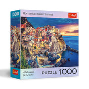Italian Sunset Jigsaw - 1000 Piece Puzzle, 27"x19", DIY Fun for Adults & Kids 12+