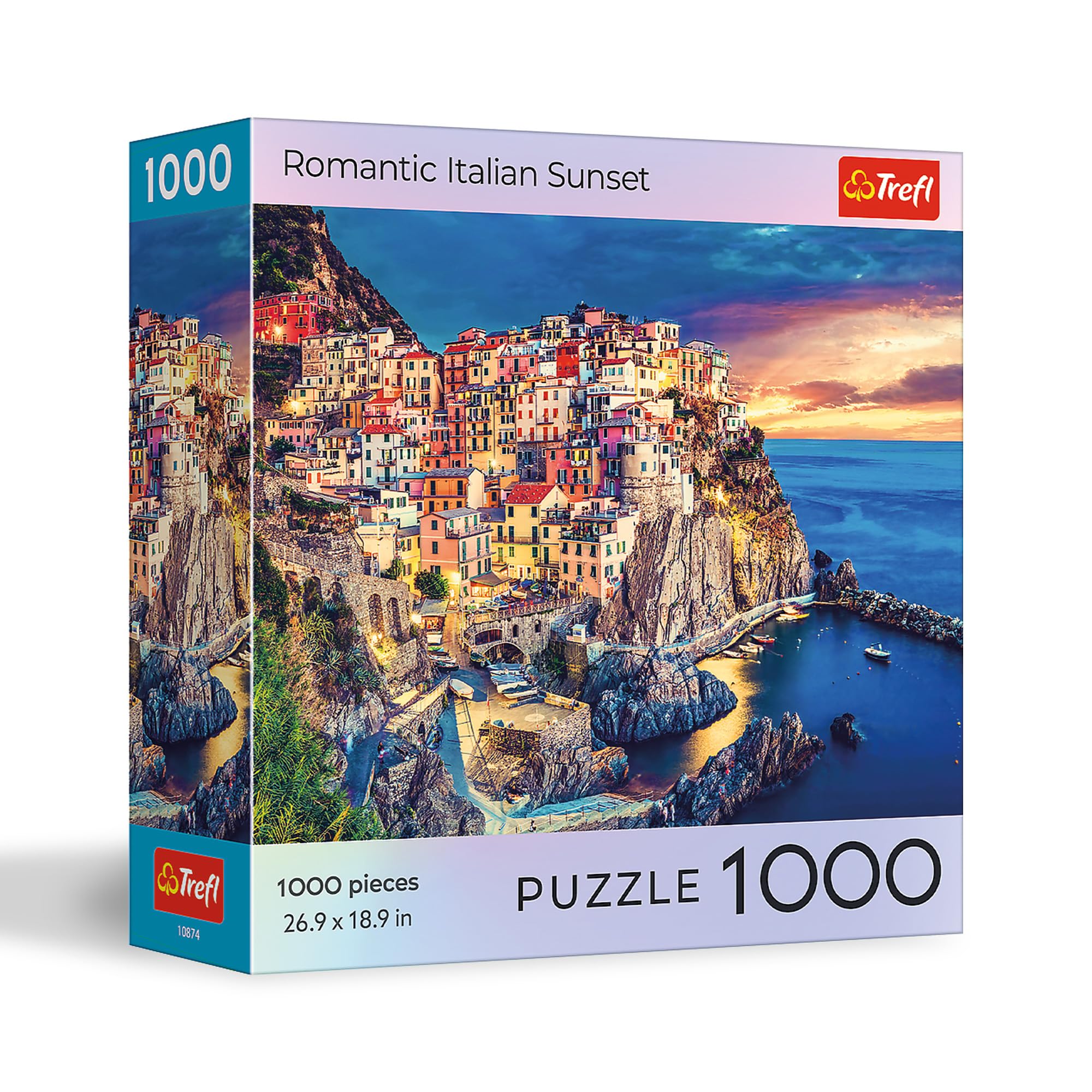 Italian Sunset Jigsaw - 1000 Piece Puzzle, 27"x19", DIY Fun for Adults & Kids 12+