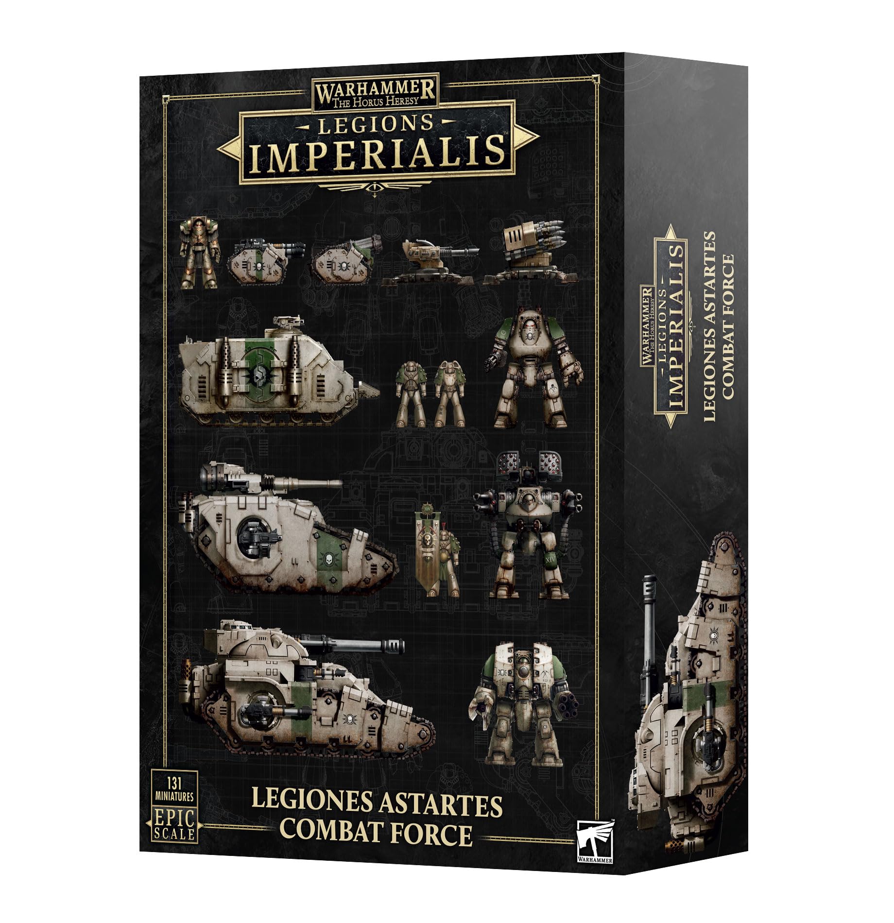 Games Workshop Legiones Astartes: Combat Force – 22 Multi-Part Space Marine Miniatures with Leviathan Dreadnought, Deimos Rhino, and Customisation Transfers