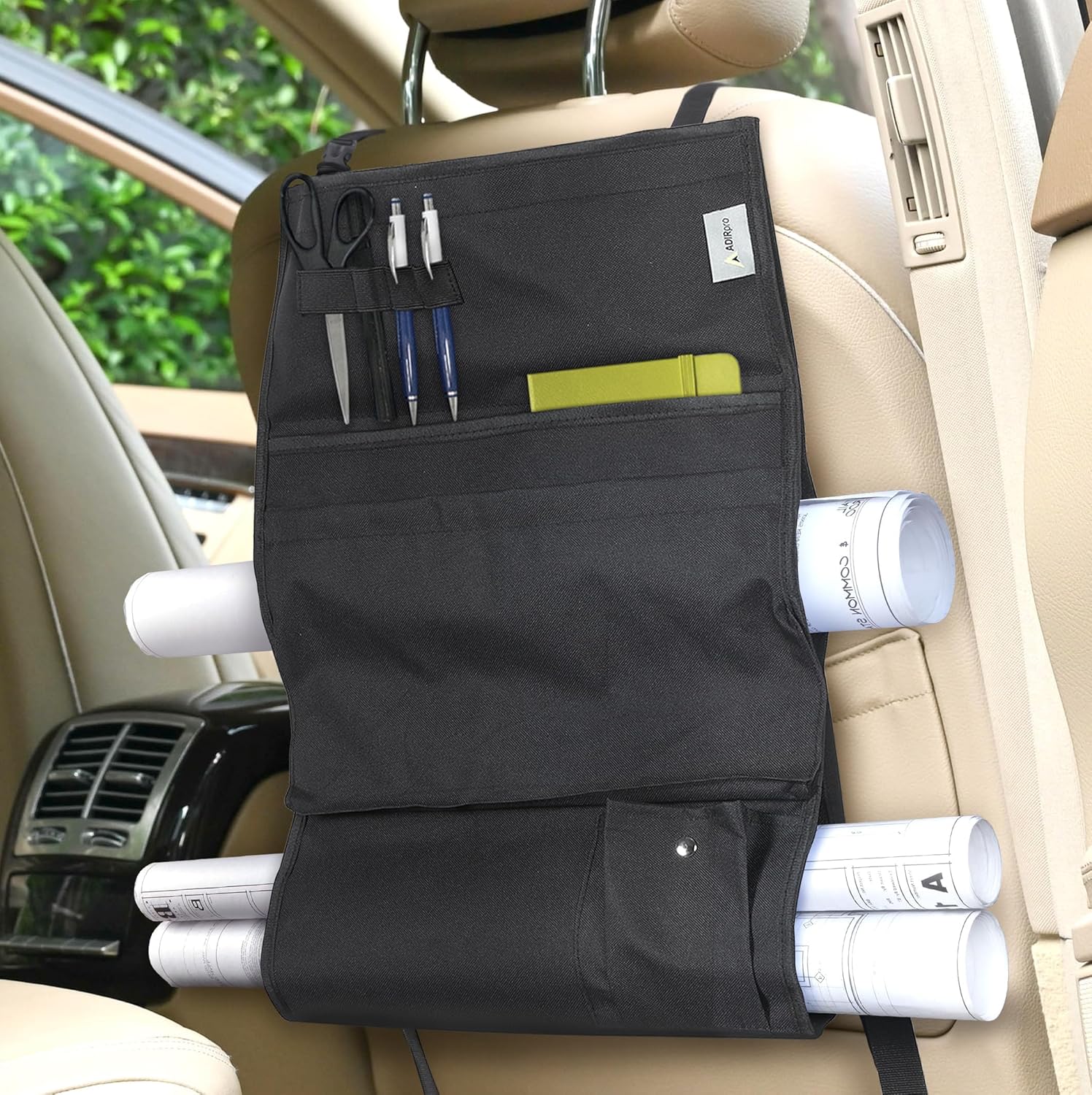 Blueprint Large Document Car Plan Holder with Pockets