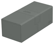 Ultimate Guard Twin Flip'n'Tray 266+, Deck Case for 266 Double-Sleeved TCG Cards + Dice Tray, Grey, Independent Magnetic Closure & Microfiber Inner Lining