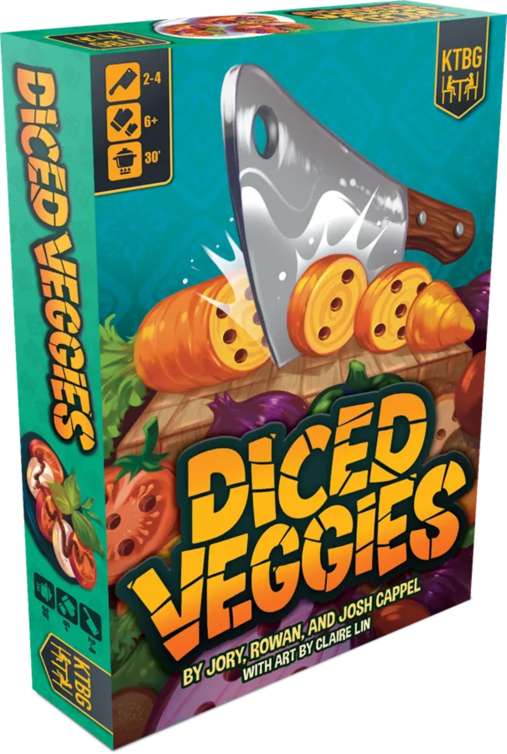 Diced Veggies by KTBG – Family Friendly Dice Slicing Game for Deliciously Healthy Fun, for 2-4 Players and Ages 6 and Up