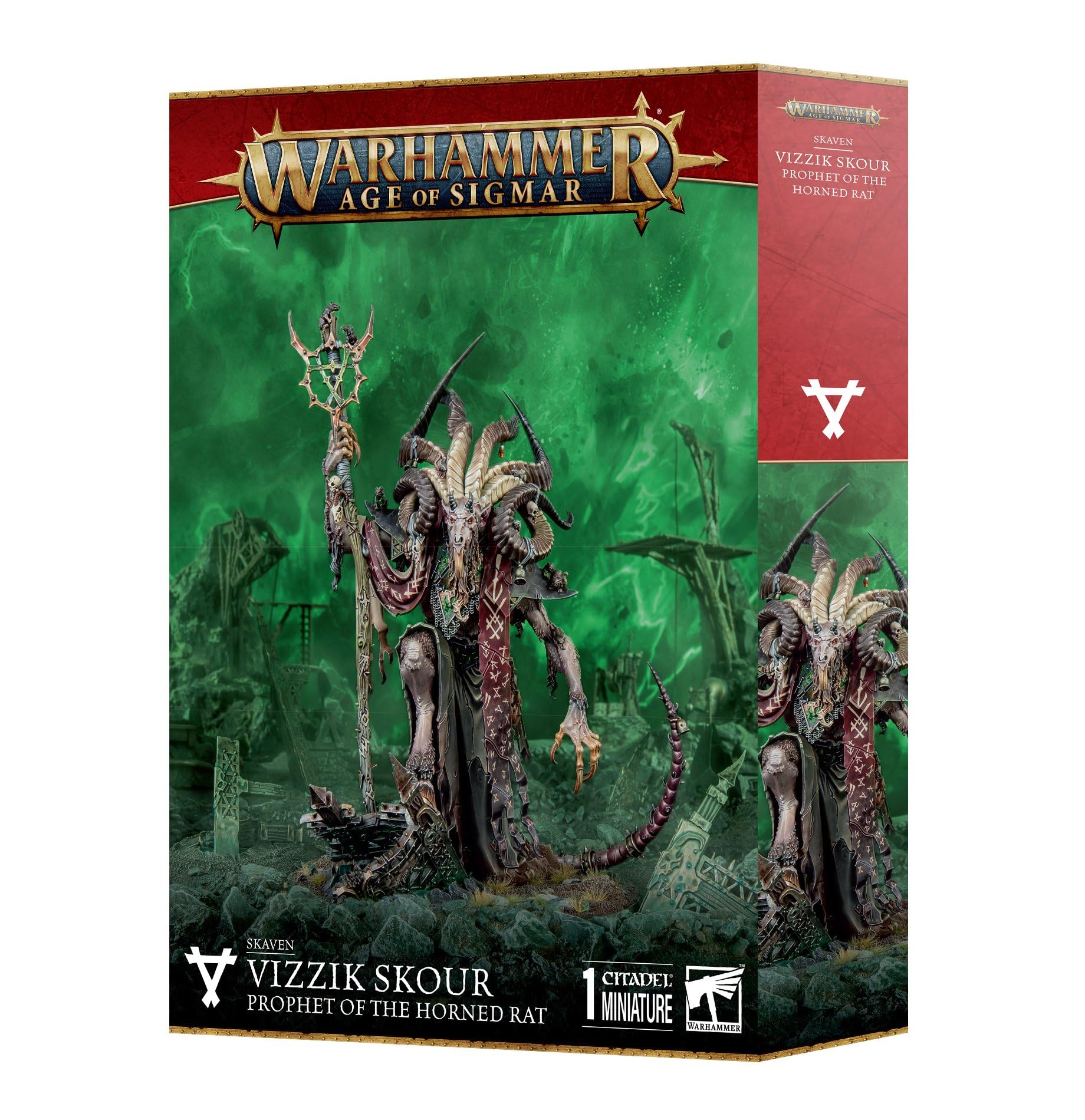 Games Workshop - Warhammer - Age of Sigmar - Skaven: Vizzik Skour Prophet of The Horned Rat