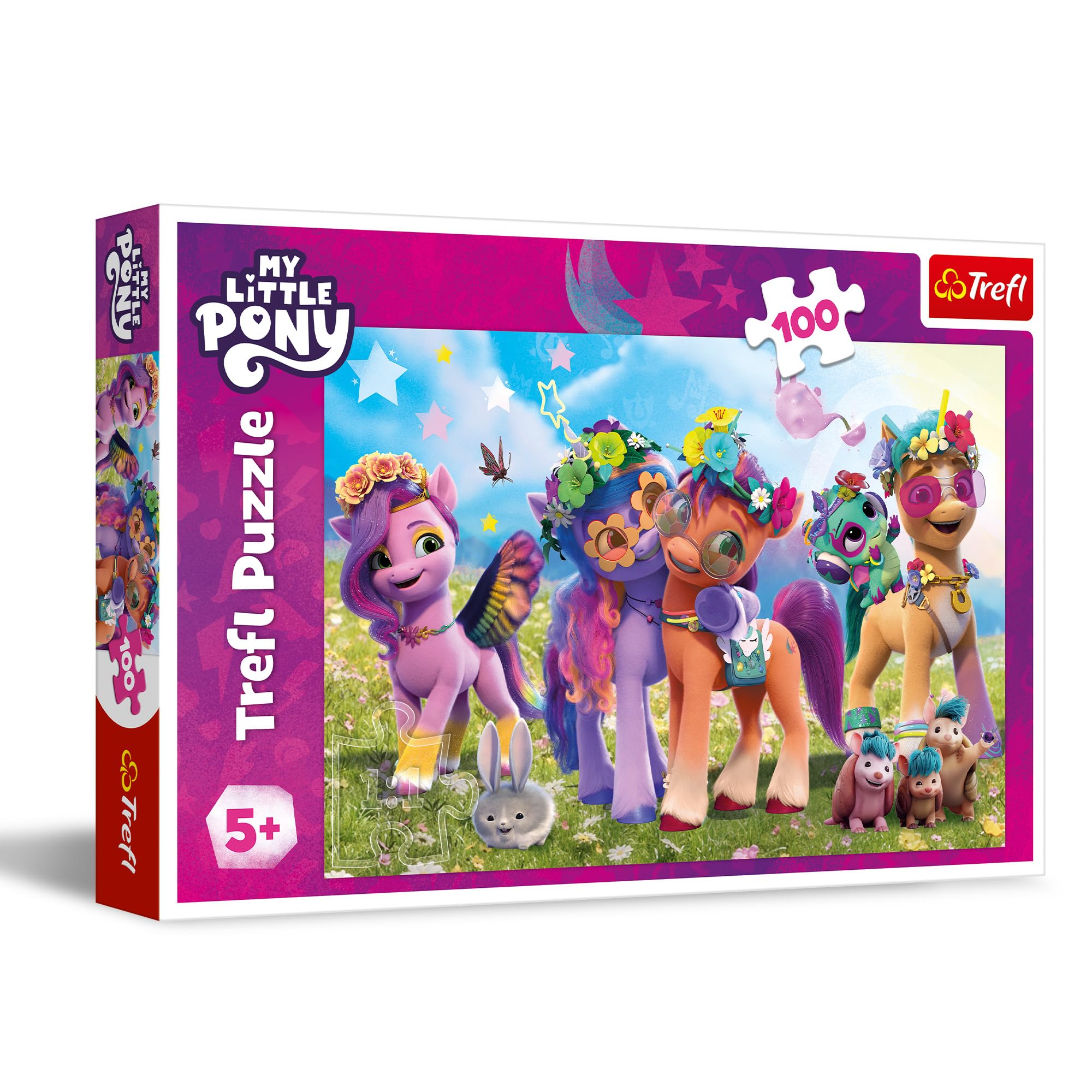 Trefl My Little Pony 100 Piece Jigsaw Puzzle Funny Ponies 16"x11" Print, DIY Puzzle, Creative Fun, Classic Jigsaw for Adults and Children from 5 Years Old