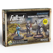 Modiphius Fallout Wasteland Warfare: Survivors: Washington Personalities - 3 Miniatures, 32mm Unpainted Figures, Capital Wave