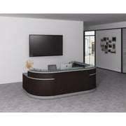 OfficeSource Cosmo U Shape Reception Typical - Cordova Brown