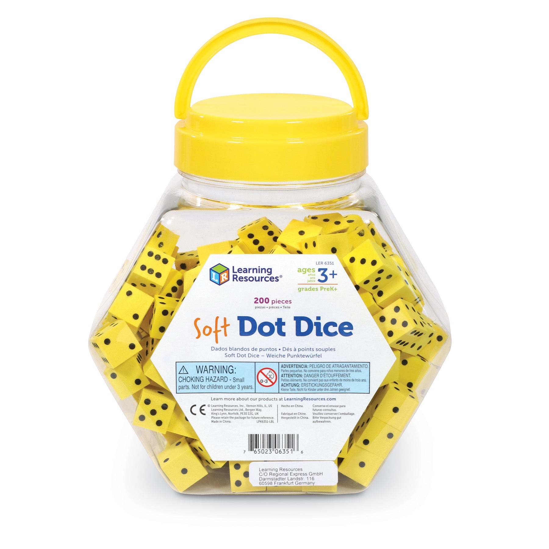 Soft Foam Dot Dice, 200 Count
