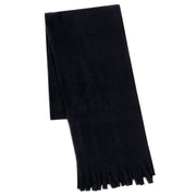 Adult Fleece Scarves 60" x 8" With Fringe - Black Only - 100 in the Pack