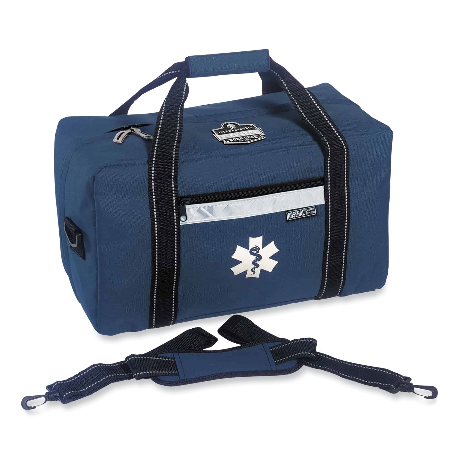 600D Polyester Body - Reflective Trim - 10" Height x 7.5" Width x 16.5" Depth - Small Size - 1 Each