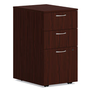 HON Mod HLPLPMBBF Pedestal, 3 Drawers, Traditional Mahogany Finish, 28" H x 15" W x 20" D, 1 Each