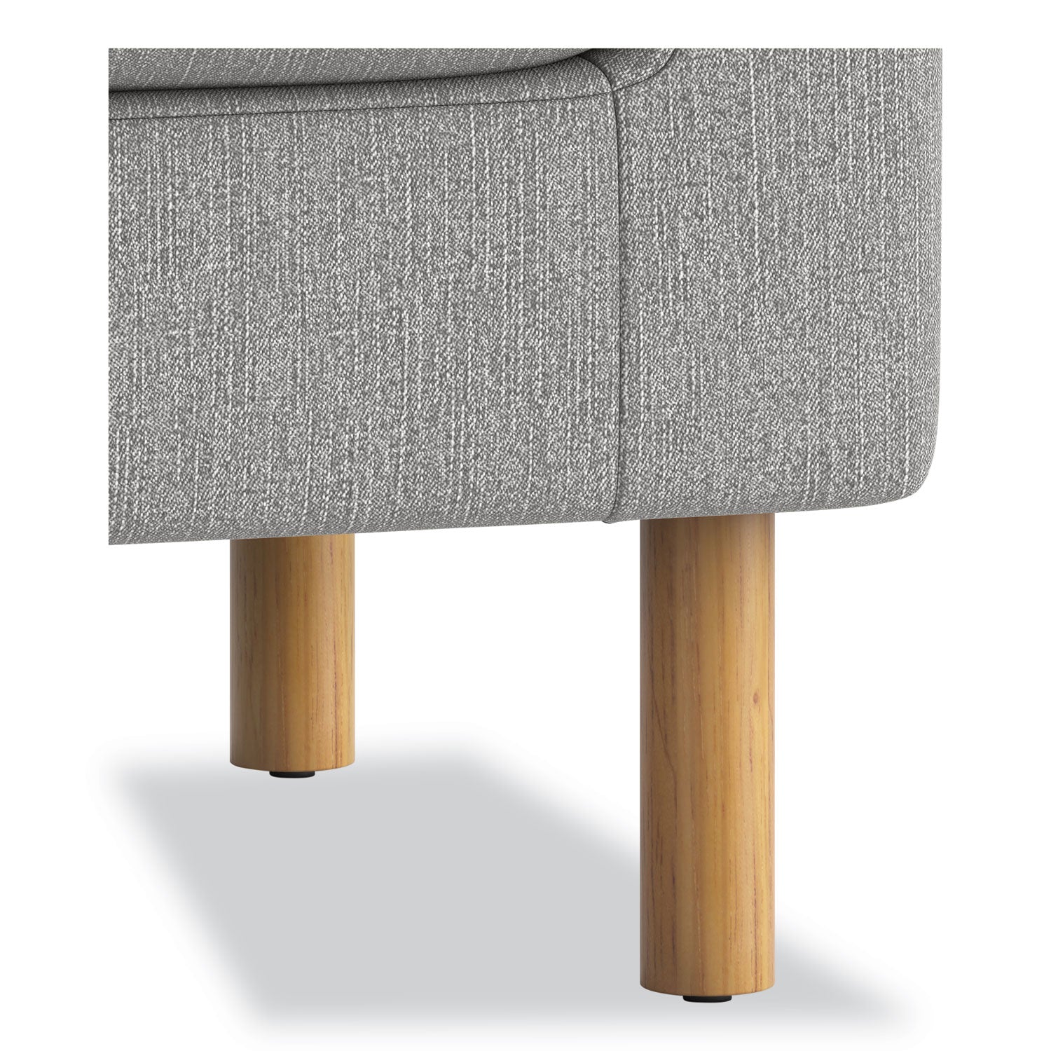 HON Parkwyn Lounge Sofa, Fabric, Gray, Medium Oak Legs, 1 Each
