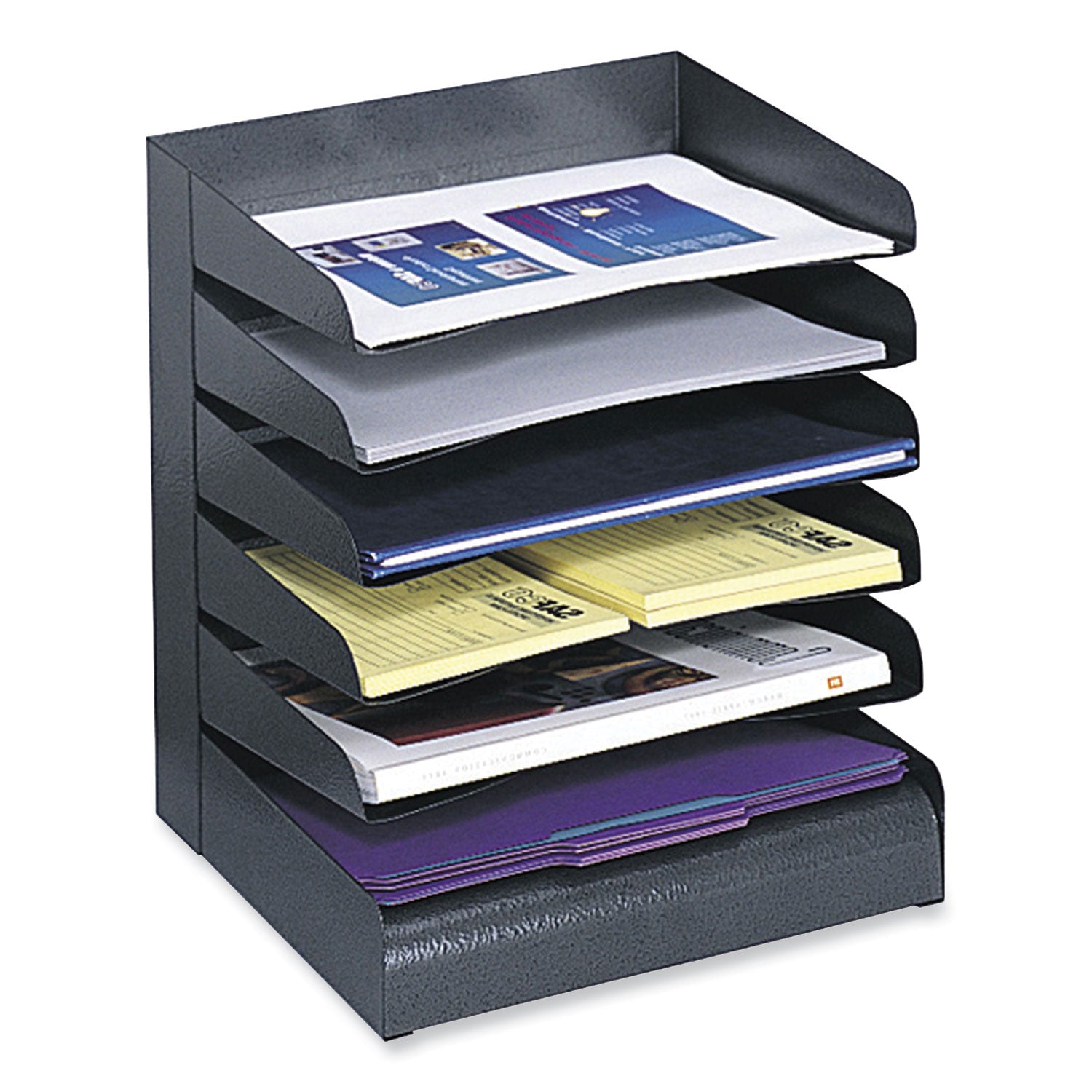 Orgnzr Desk Tray 6Tier Ltr Stl