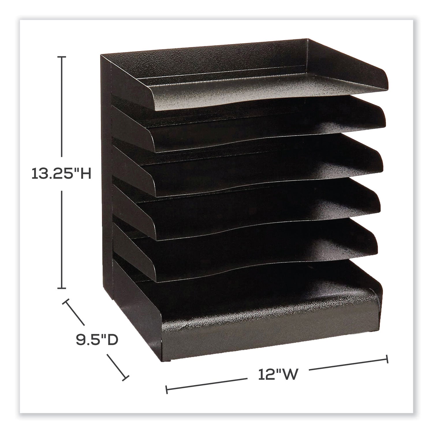 Orgnzr Desk Tray 6Tier Ltr Stl