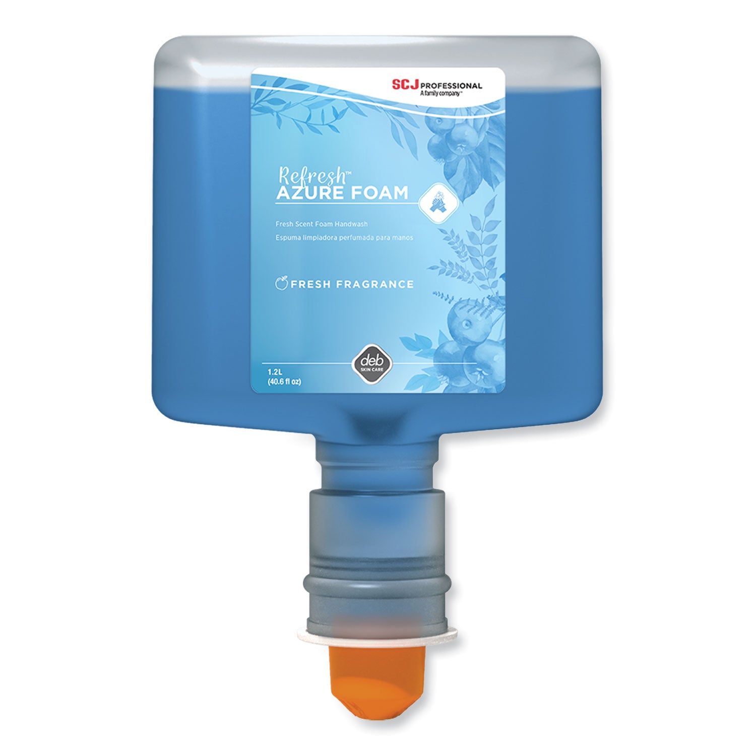 SC Johnson Fresh Apple Scent Foam Hand Soap - 1.27 quart - Dirt Remover - Hand - Moisturizing - Blue - Anti-irritant, Non-drying - 3 / Carton