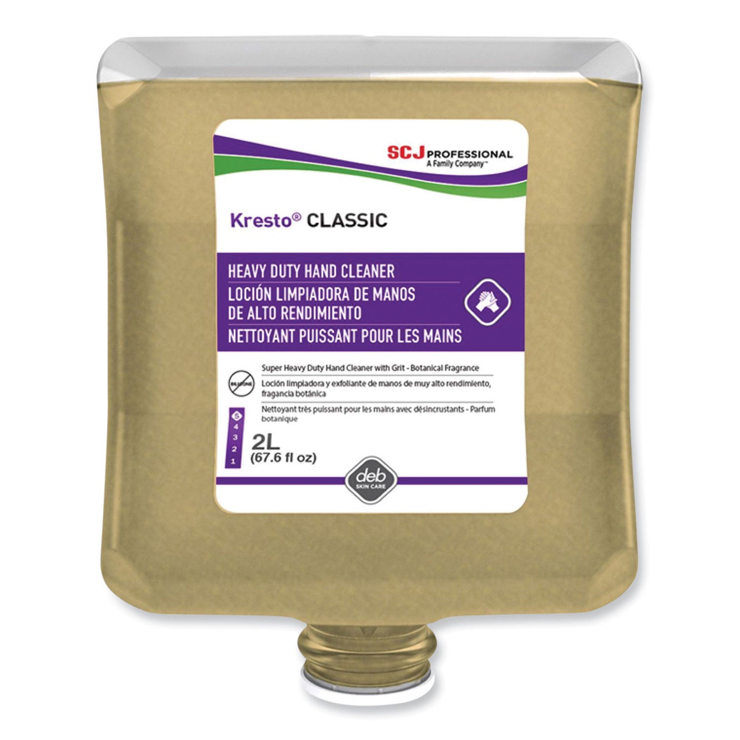 SC Johnson Kresto Classic Hand Cleaner - 2.11 quart - Soil Remover - Washroom, Industrial - Non-toxic, Heavy Duty - 4 / Carton