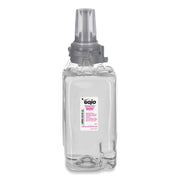 Gojo Antibacterial Handwash ADX-12 Dispenser Refill, Plum Scent, 1.32 Quart, Clear, Rich Lather, Moisturizing, Antibacterial, Push Pump, 3 per Carton