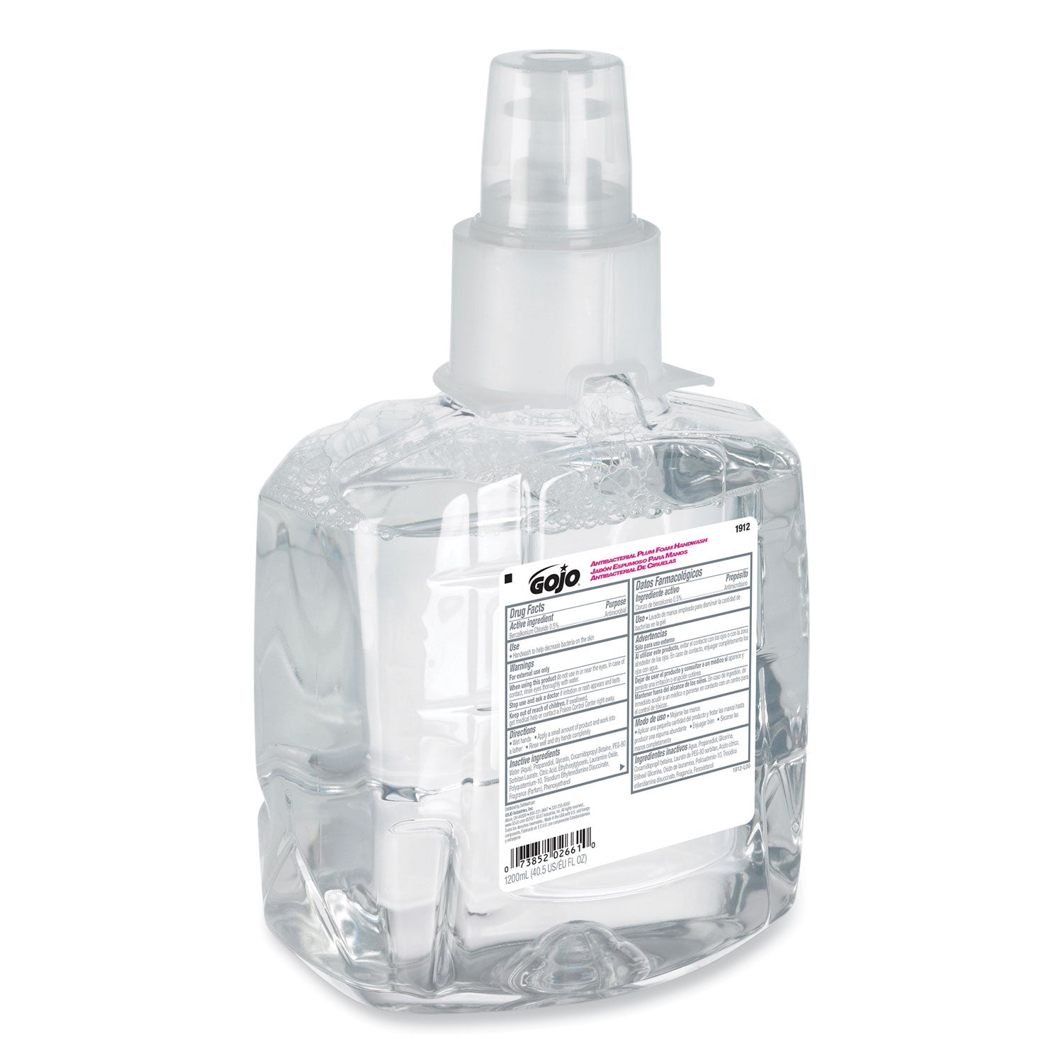 Antibacterial Foam Hand Wash Refill, For LTX-12 Dispenser, Plum Scent, 1,200 mL