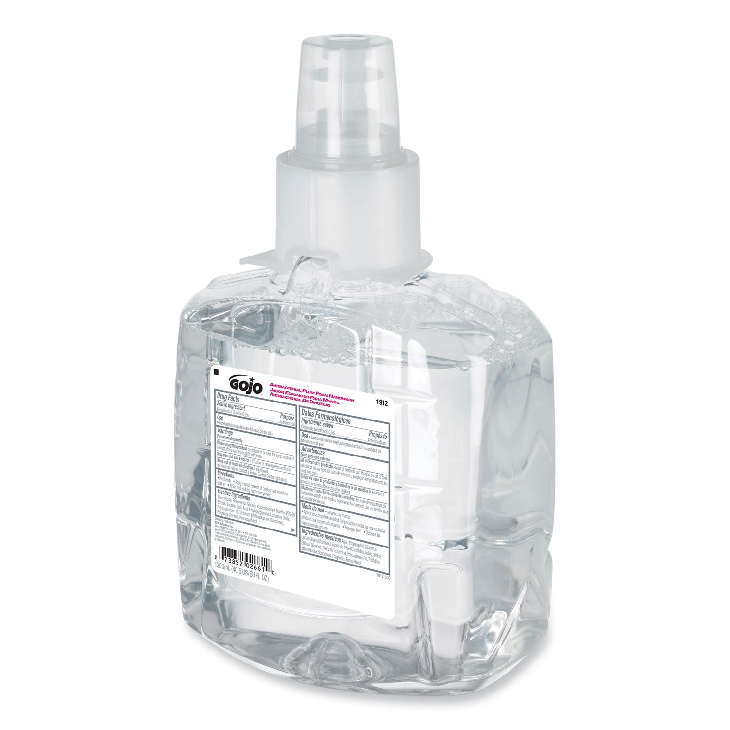 Antibacterial Foam Hand Wash Refill, For LTX-12 Dispenser, Plum Scent, 1,200 mL