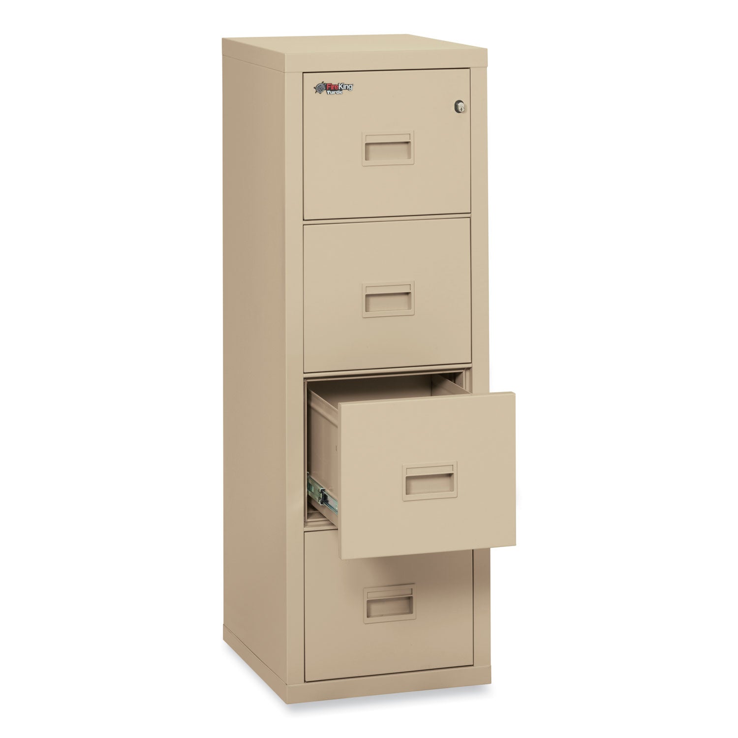 17.7" Width x 22.1" Depth x 52.8" Height - 4 x Drawer(s) for File - Letter, Legal - Fire Resistant - Parchment - Powder Coated - Steel