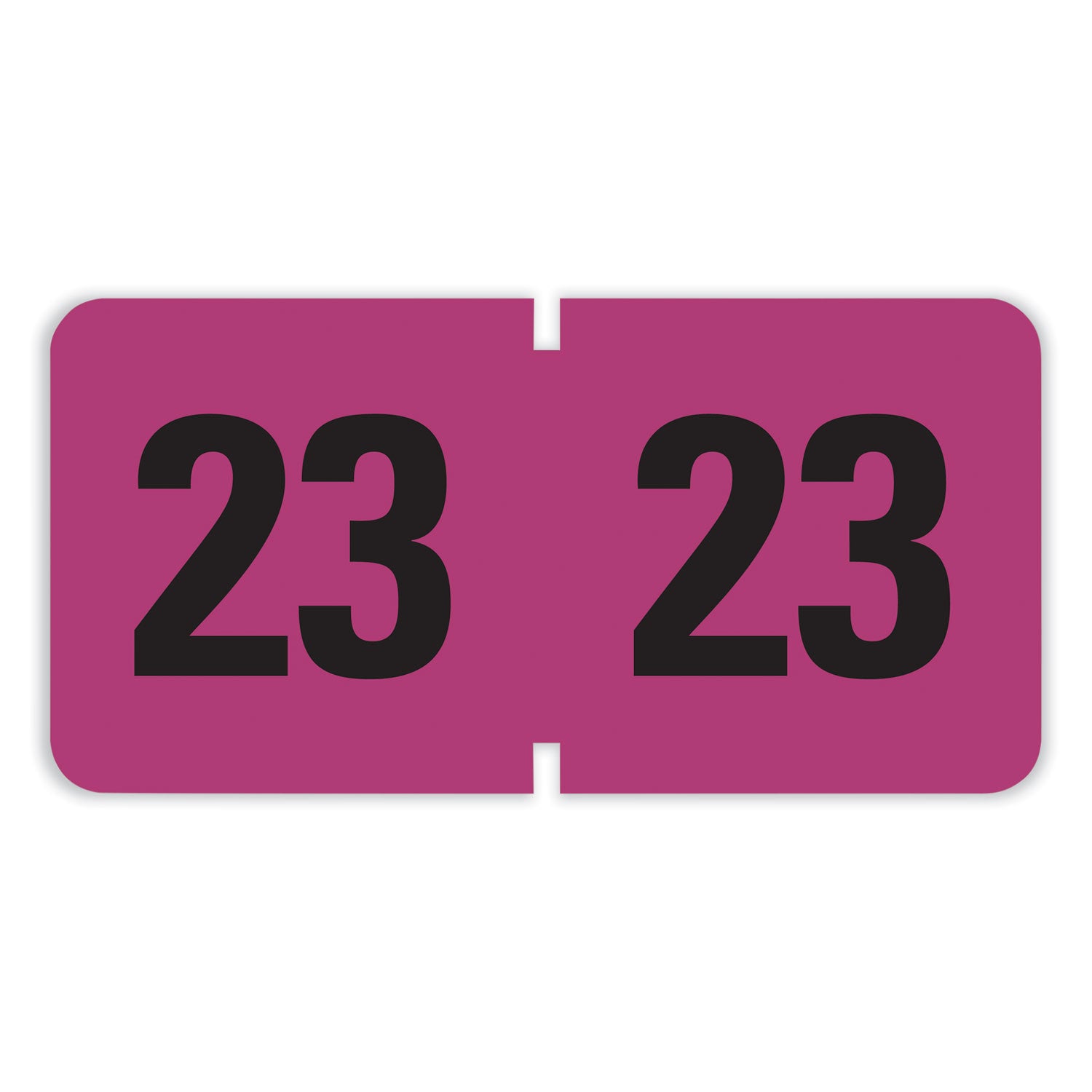 Yearly End Tab File Folder Labels, 23, 0.75 X 1.5, Purple, 500 Labels/Roll