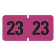 Yearly End Tab File Folder Labels, 23, 0.75 X 1.5, Purple, 500 Labels/Roll