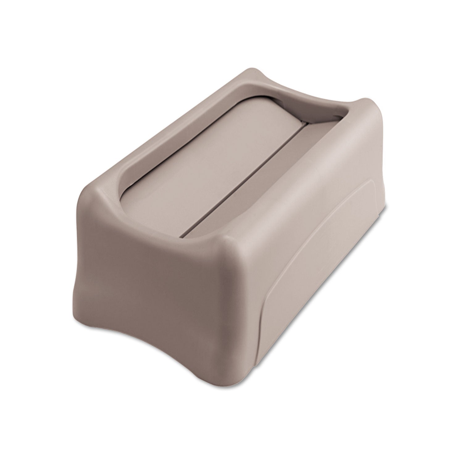 Rubbermaid Commercial Slim Jim Container Swing Lid - Rectangular - Plastic - Gray - 1 Each