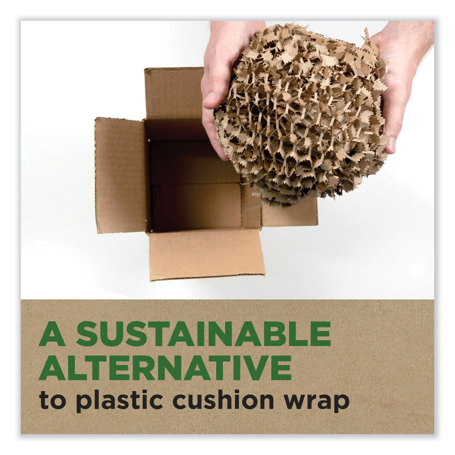 Scotch Cushion Lock Protective Wrap, 30 ft x 12.38", 26 lb Basis Weight, Brown, Paper, 1 Roll