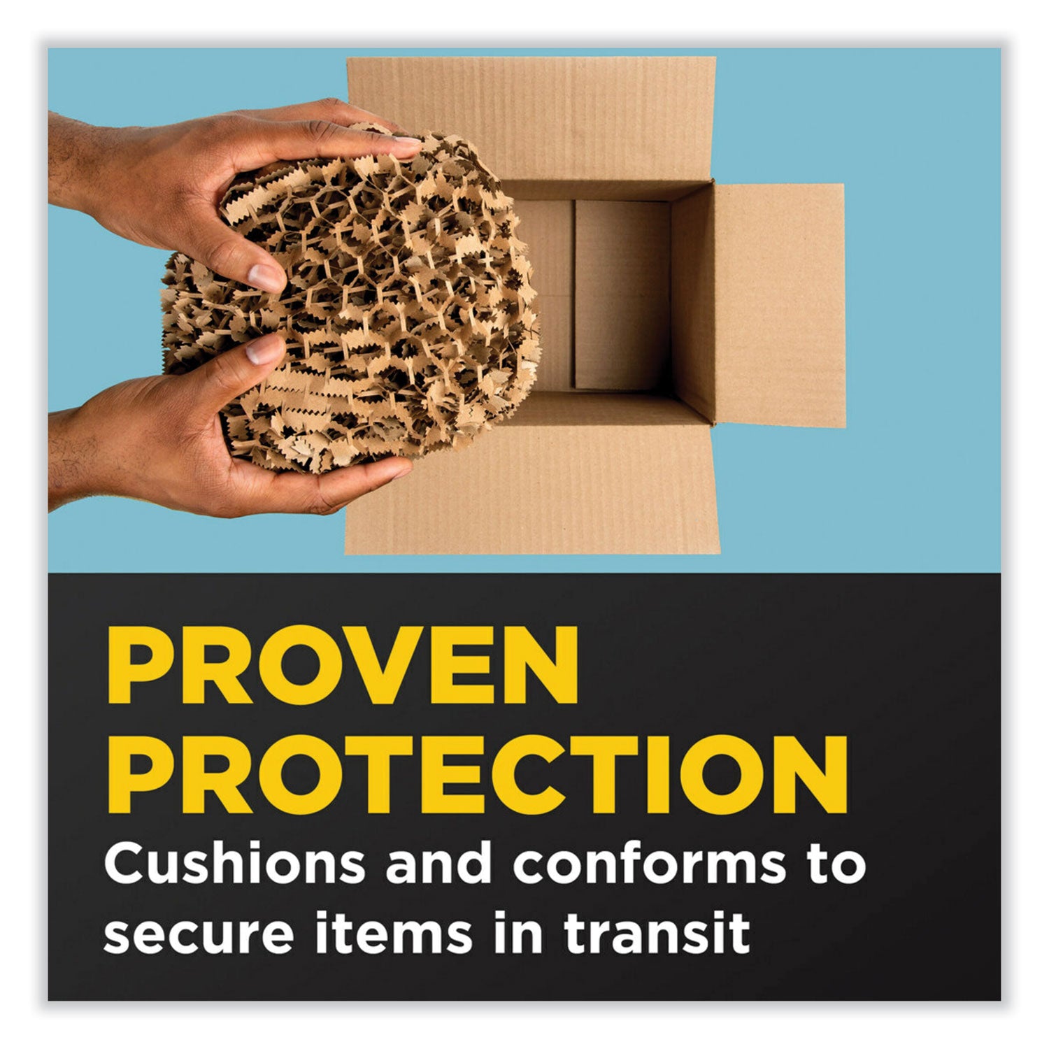 Scotch Cushion Lock Protective Wrap, 30 ft x 12.38", 26 lb Basis Weight, Brown, Paper, 1 Roll