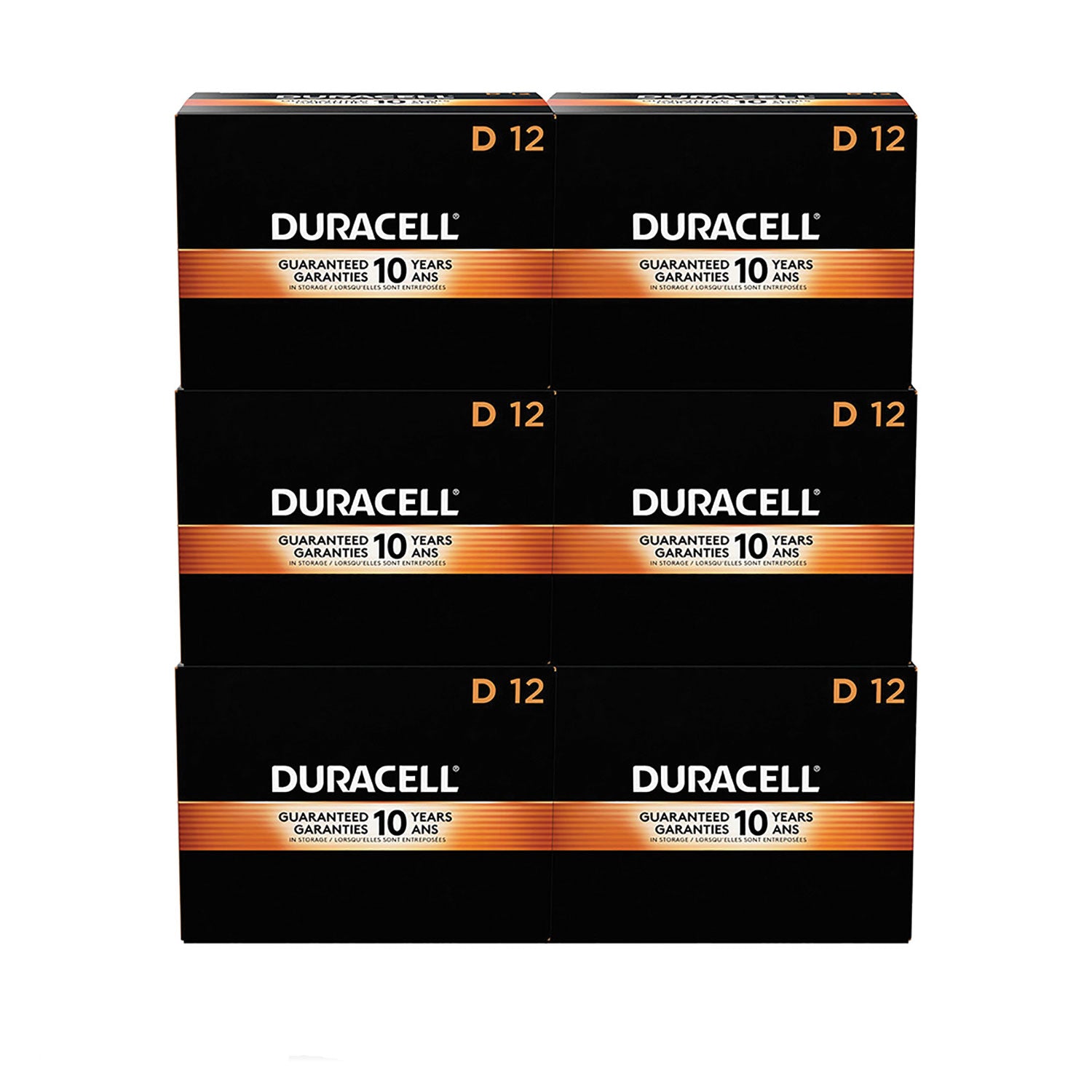 Coppertop Alkaline D Batteries, 72/carton