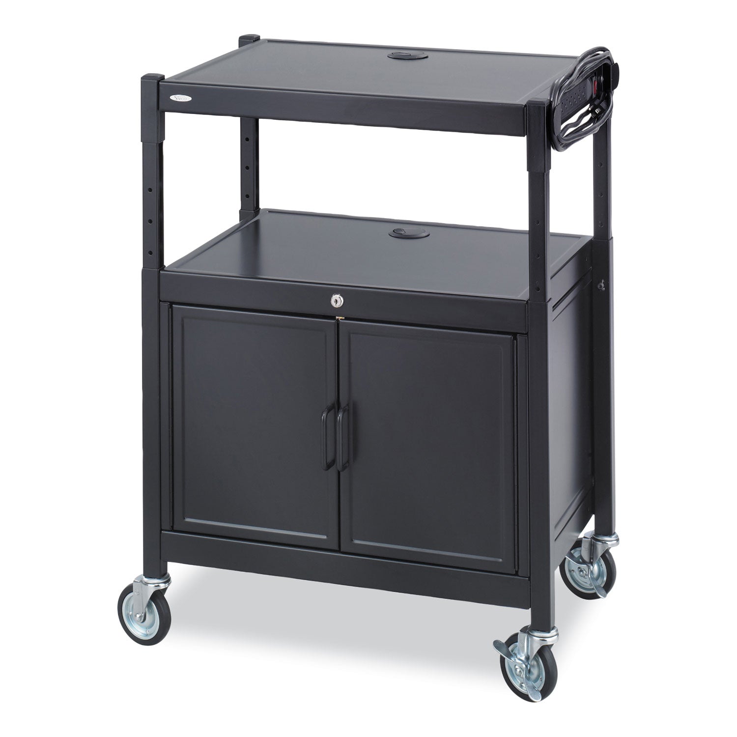 Cart Adj Av Steel W Cabinet