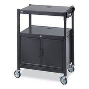 Cart Adj Av Steel W Cabinet