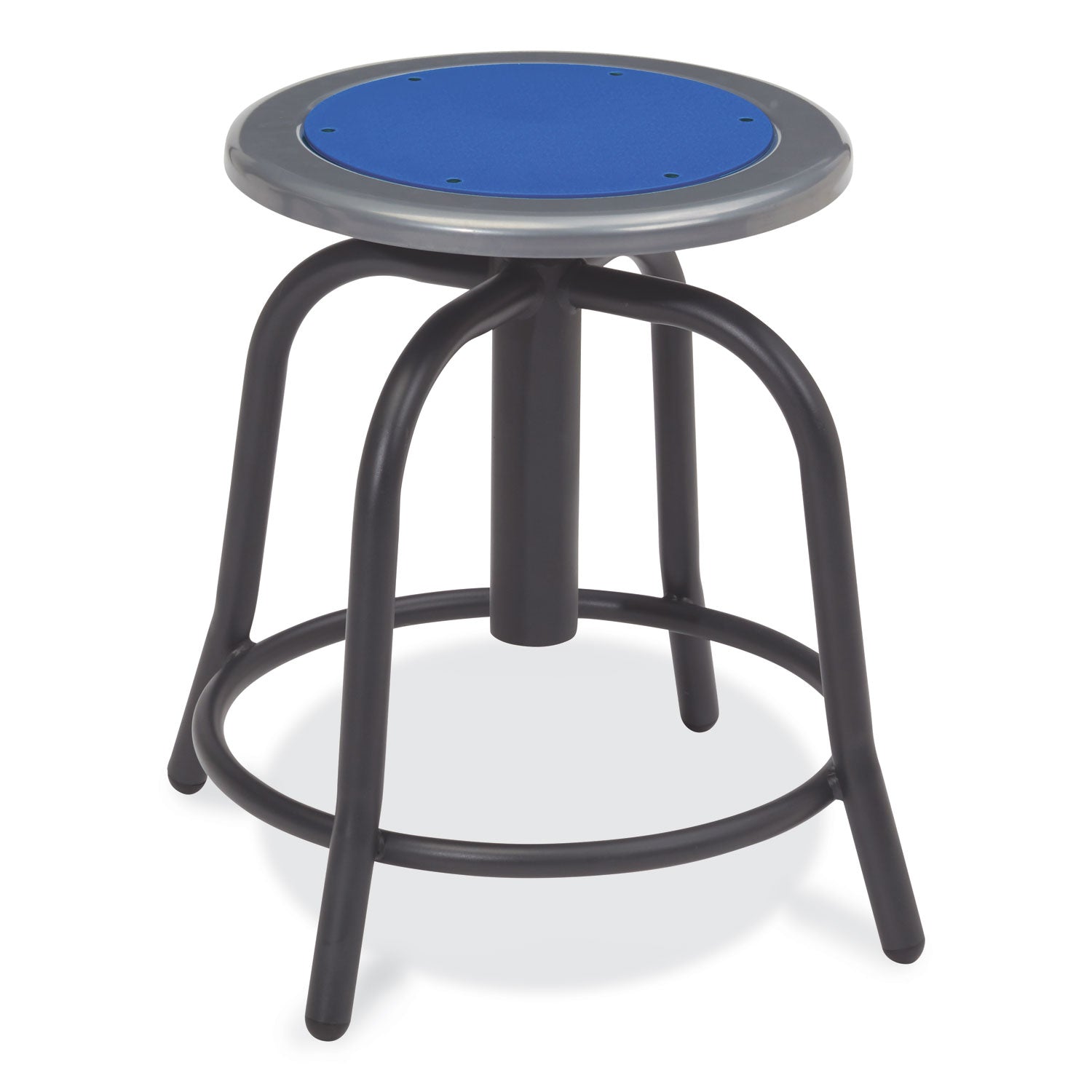 NPS® 18”-25” Height Adjustable Designer Stool, Surface Color: Persian Blue, Frame Color: Black