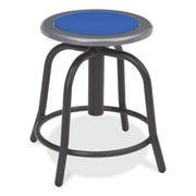 NPS® 18”-25” Height Adjustable Designer Stool, Surface Color: Persian Blue, Frame Color: Black