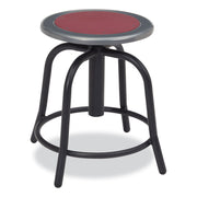 NPS® 18”-25” Height Adjustable Designer Stool, Surface Color: Burgundy, Frame Color: Black