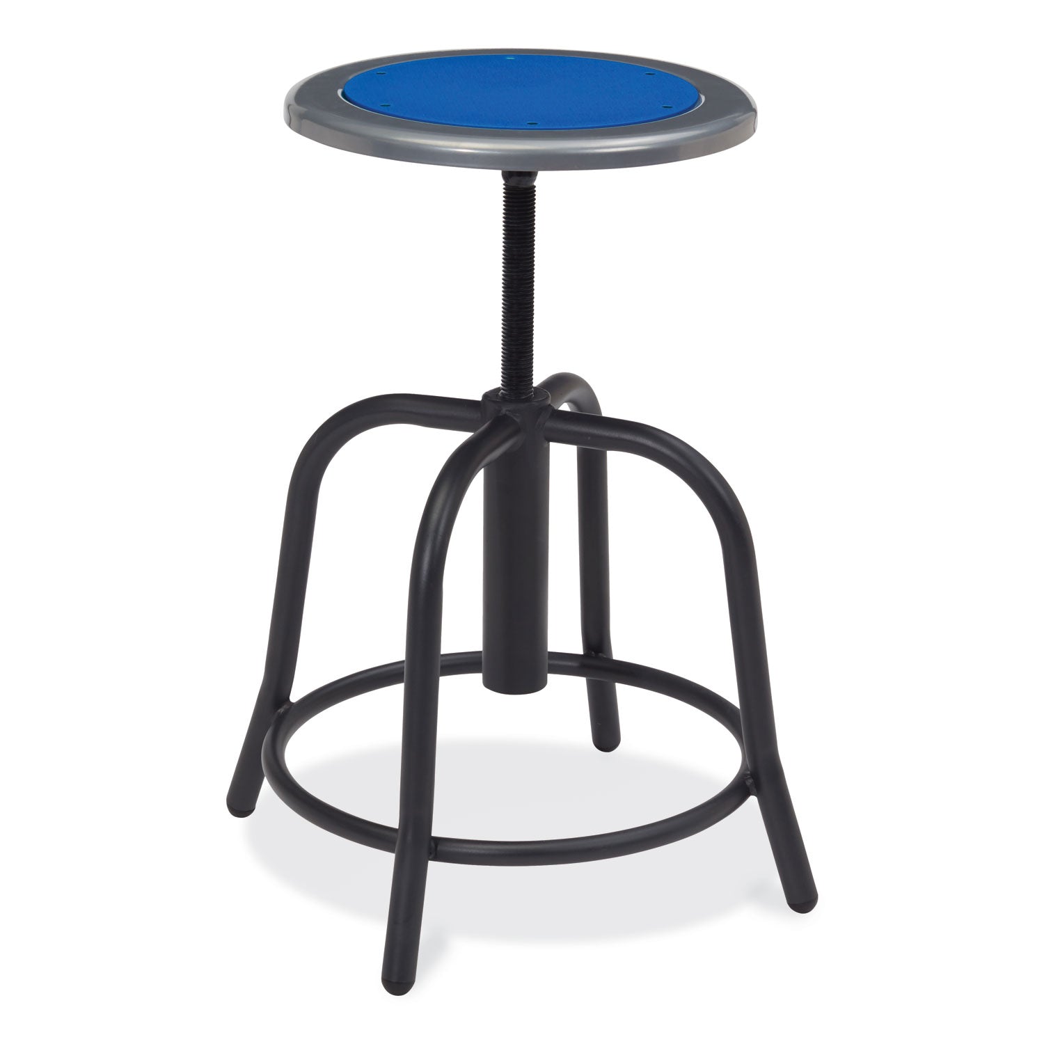 NPS® 18”-25” Height Adjustable Designer Stool, Surface Color: Persian Blue, Frame Color: Black